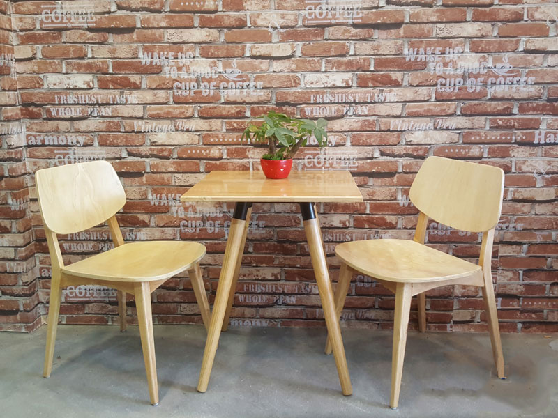 Bộ bàn ghế cà phê bằng gỗ công nghiệp chất lượng cao